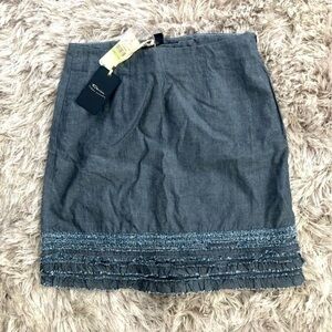 NWT | Tommy Bahama | Denim Chambray Ruffle Skirt